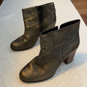 Bronze Cole Haan leather booties Size 8